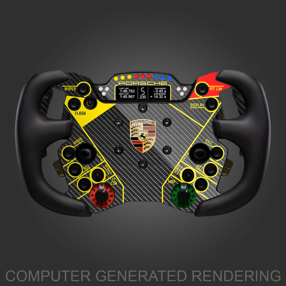 Carbon Porsche Sticker Kit for Fanatec GT3 Endurance Rim – Lovely