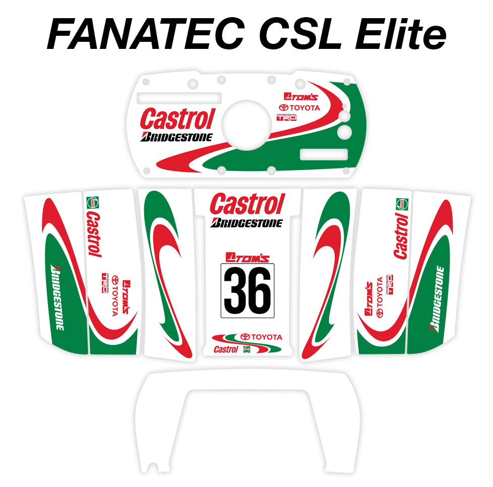 Castrol Toyota Supra JGTC Sticker Skin for Fanatec CSL Elite