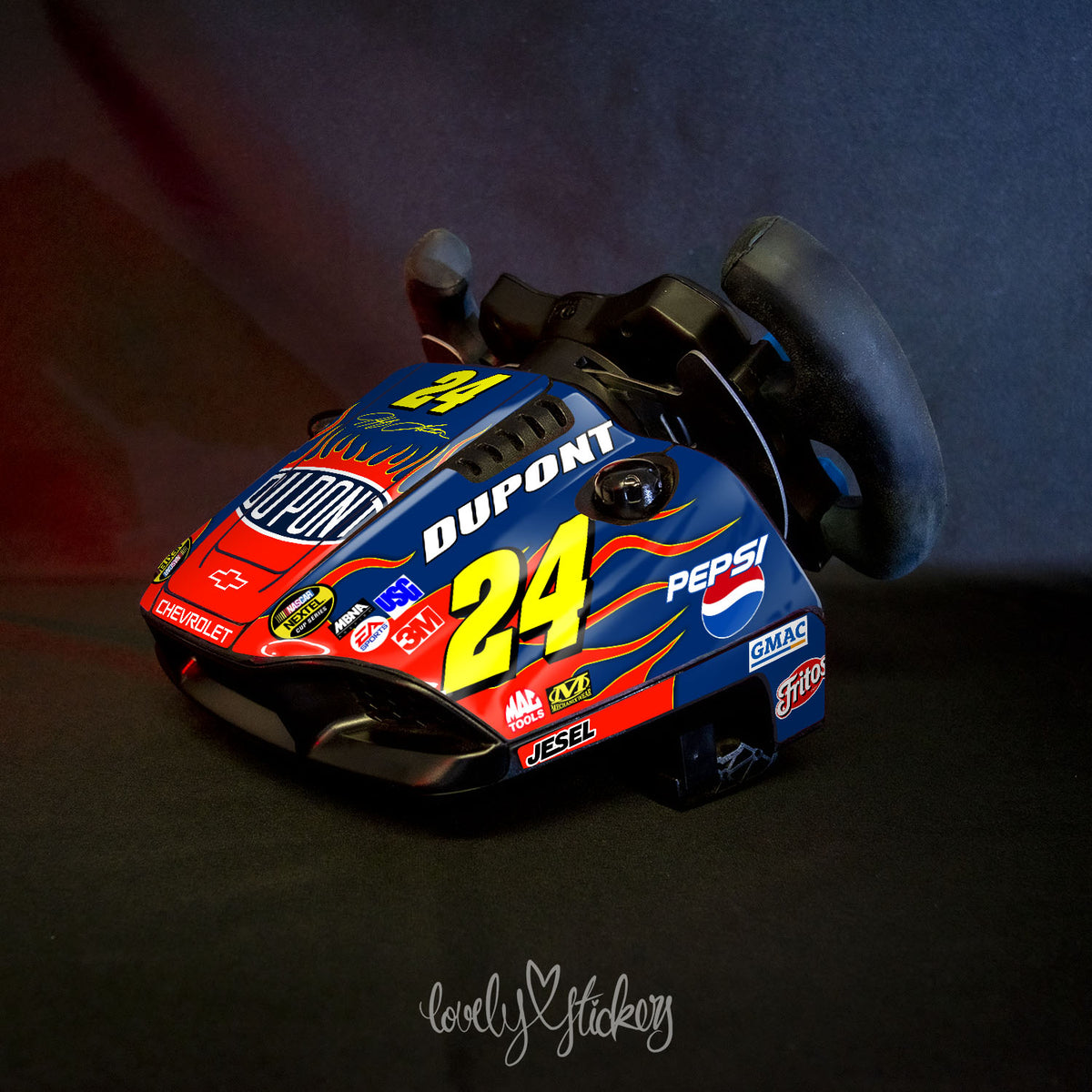 Jeff Gordon Signature Flames NASCAR Sticker Kit for Logitech G29