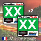 2 x Green Custom Number GTD IMSA WeatherTech Number Plates