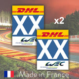2 x 2018 Blue Custom Number LMP2 Number Plates
