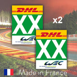 2 x 2018 Green Custom Number LMGTE Pro Number Plates