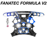 Livrée en carbone forgé imprimé avec lignes bleues