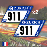 2 x 2017 Blue Custom Number 24H Nurburgring Number Plates