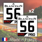 2 x 2019 Custom Number BlancPain PRO Number Plates