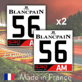 2 x 2019 Custom Number BlancPain AM Number Plates