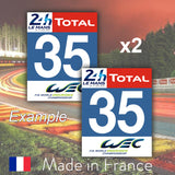 2 x 2019 Blue Custom Number LMP2 24H Le Mans Number Plates