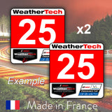 2 x Red Custom Number GTLM IMSA WeatherTech Number Plates