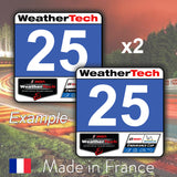 2 x Blue Custom Number LMP2 IMSA WeatherTech Number Plates