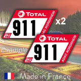 2 x 2019 Red Custom Number 24H Nurburgring Number Plates