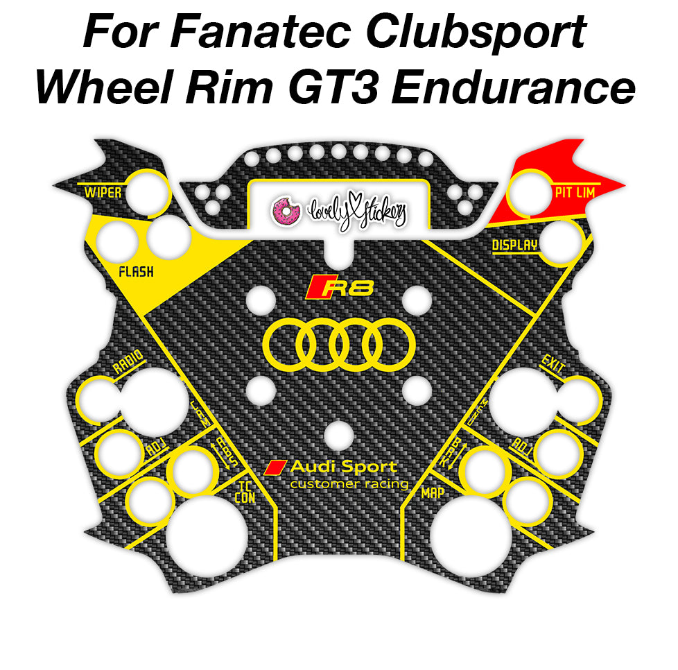 Sticker For Audi R8 Modified Carbon Audi R8 GT3 Sticker Kit for Fanatec GT3 Endurance Rim – Lovely ...