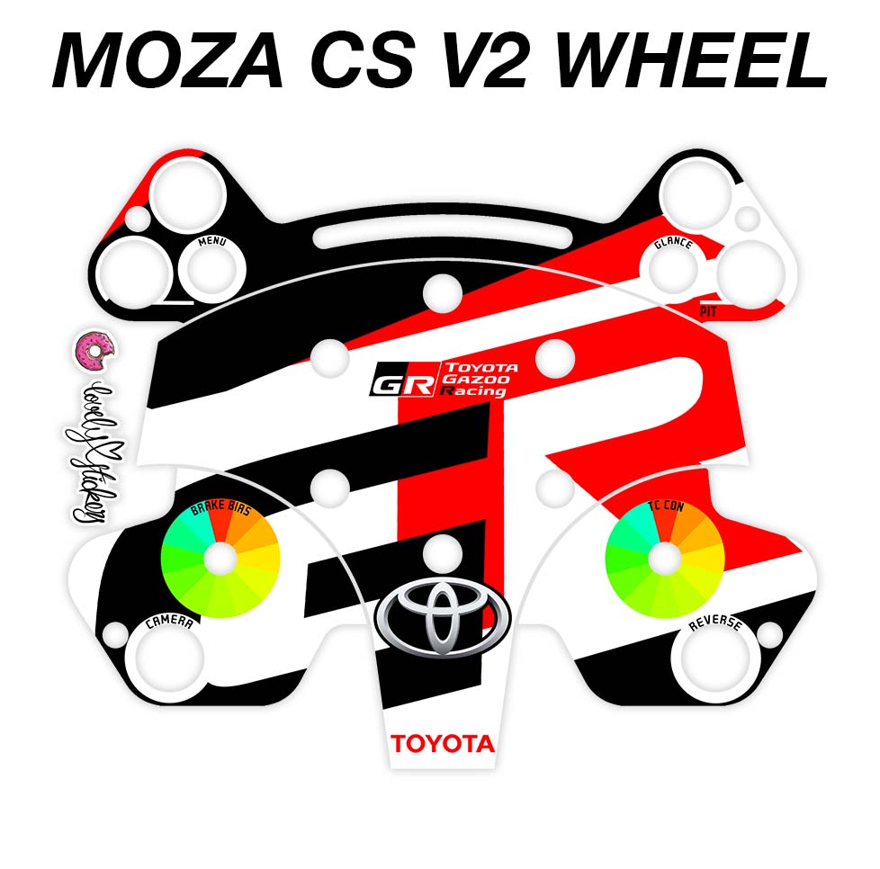 Toyota Gazoo Racing Sticker Kit for MOZA CS V2 – Lovely Stickers