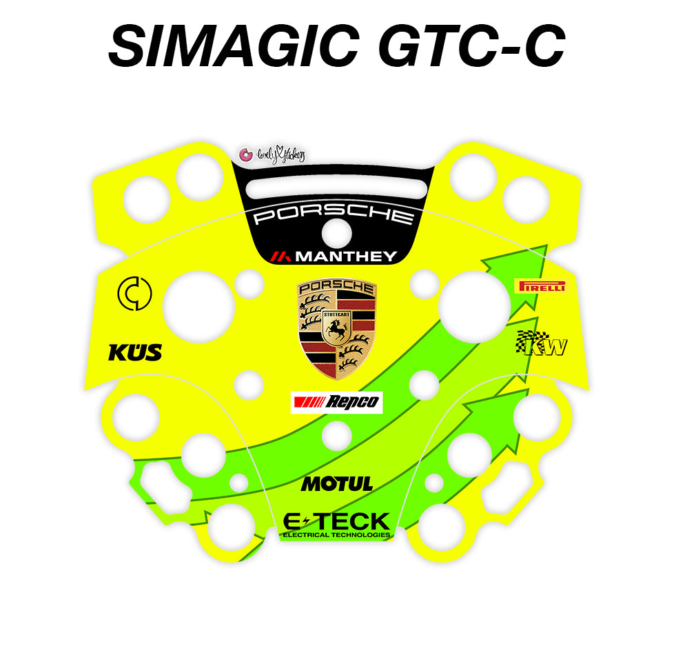2024 Grello Porsche 911 GT3R Manthey Sticker Kit for Simagic GTC ...