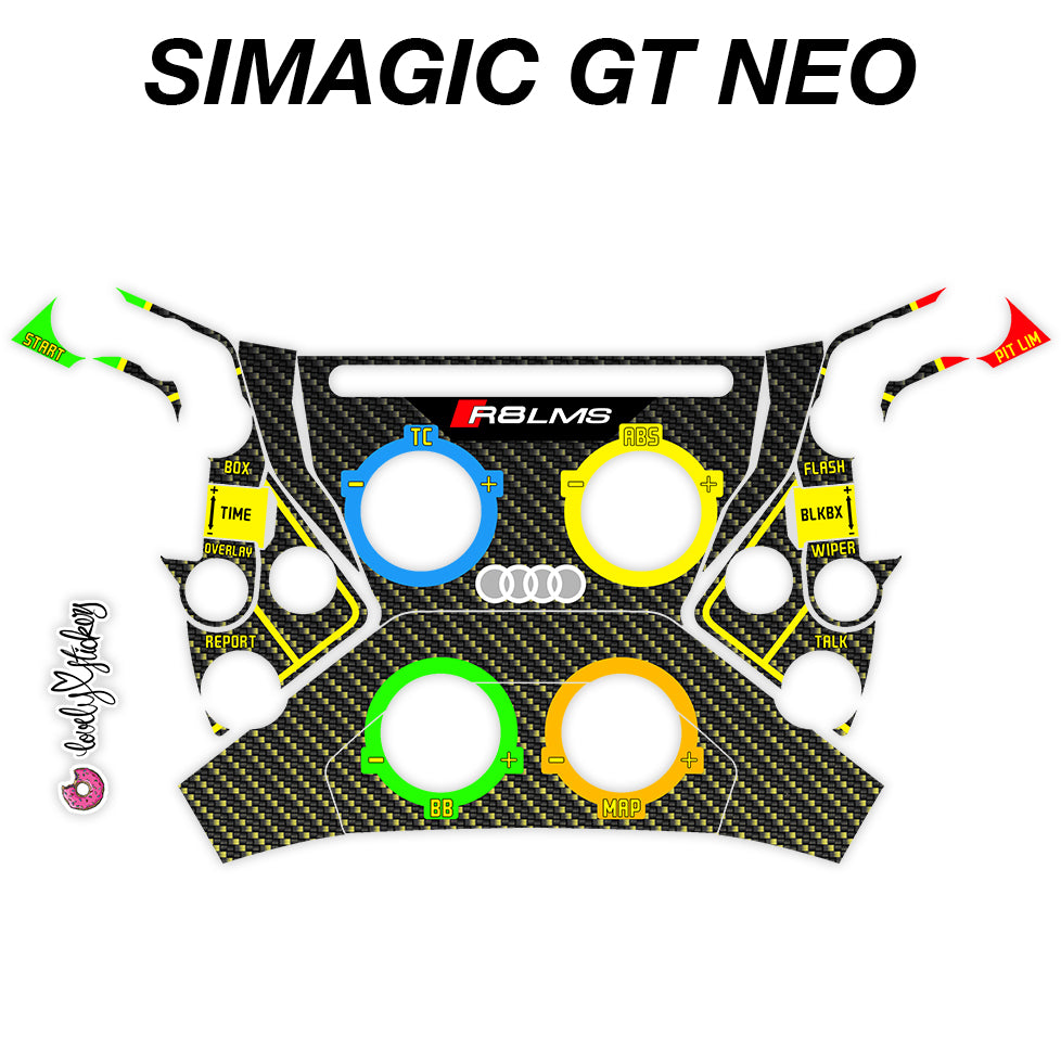 Printed Yellow Carbon Audi R8 LMS 