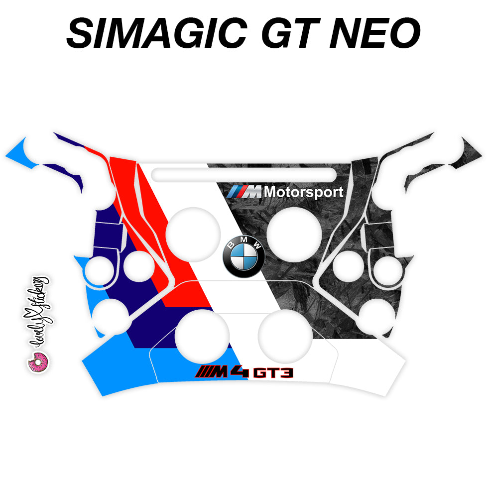 BMW M4 GT3 Inspired Sticker Kit for Simagic GT Neo – Lovely Stickers