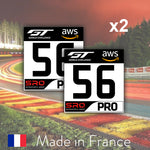 2 x Custom Number GT World PRO Number Plates