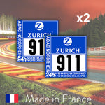 2 x 2013 Blue Custom Number 24H Nurburgring Number Plates