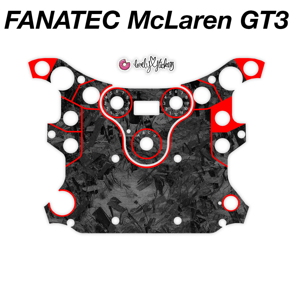 Printed Forged Carbon Red No logo Livery – Lovely Stickers