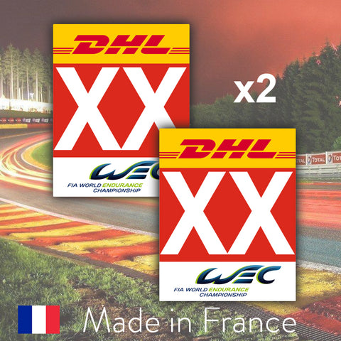 2 x 2018 Red Custom Number LMP1 24H Le Mans Number Plates