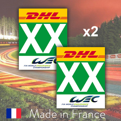 2 x 2018 Green Custom Number LMGTE Pro 24H Le Mans Number Plates