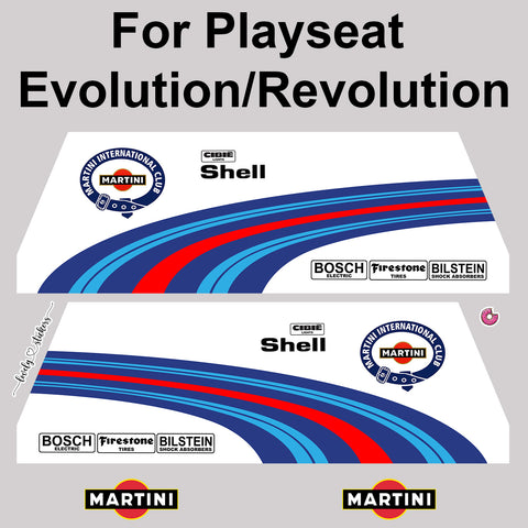 Playseat Evolution/ Revolution Side Panel Livery Stickers Sim