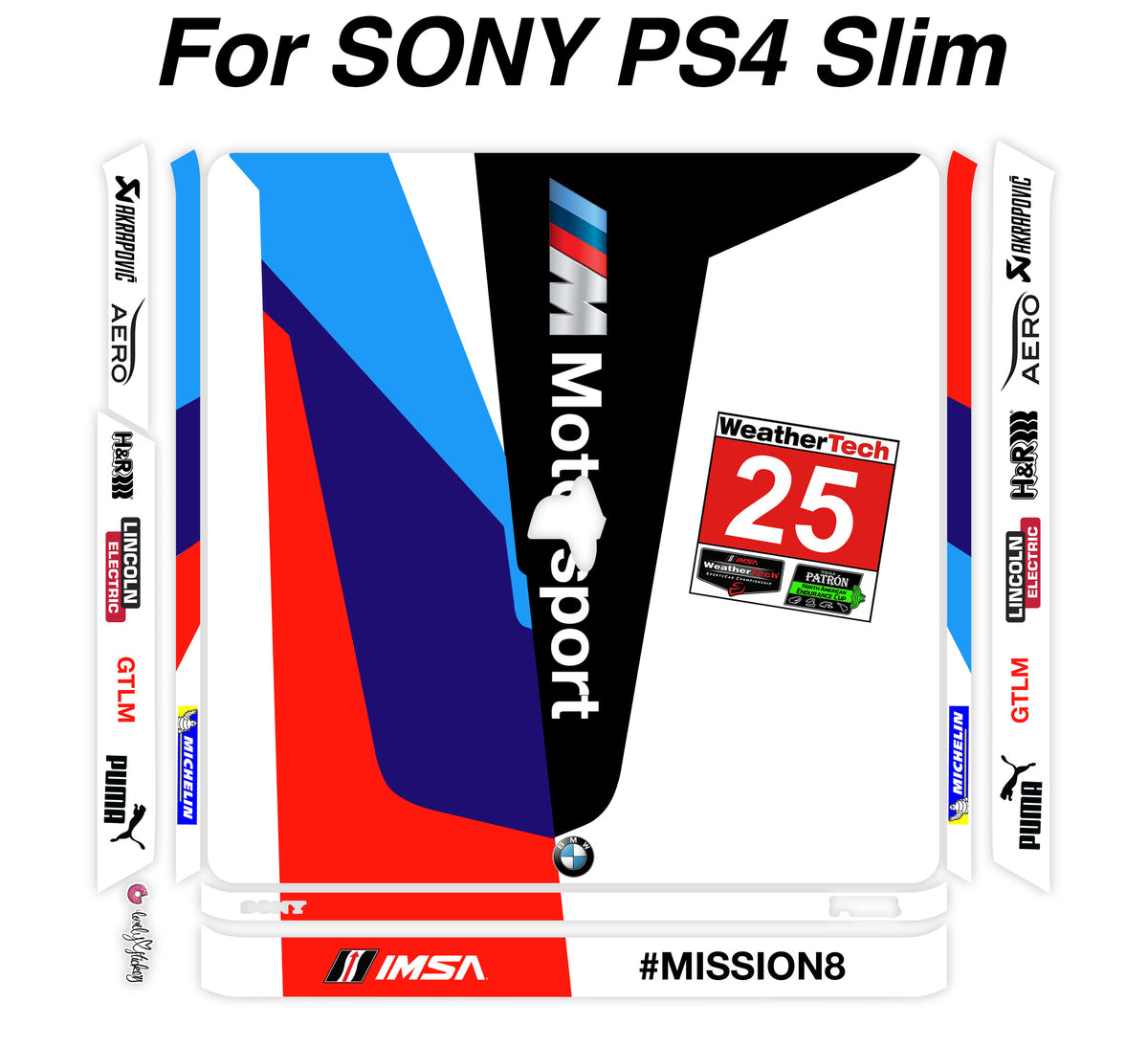 White BMW M8 RLL IMSA Livery – Lovely Stickers