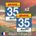 2 x 2018 Blue Custom Number LMP2 24H Le Mans Number Plates