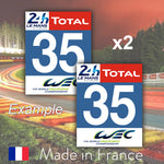 2 x 2019 Blue Custom Number LMP2 24H Le Mans Number Plates