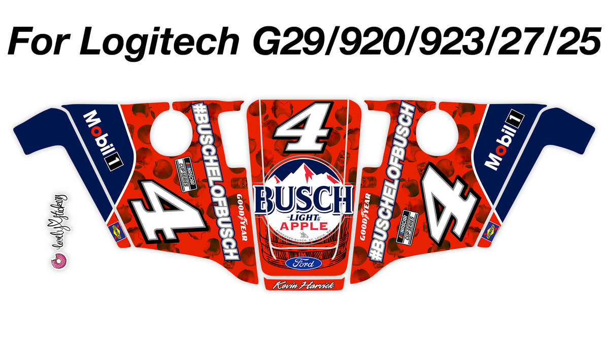 Logitech G920 Stickers 2022 Kevin Harvick Light NASCAR Sticker Kit for Logitech G29/G920 ...